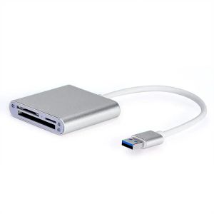 USB 3.0 CF Card Reader SD Memory Card Reader Writer Flash Card Adapter TF Micro SDHC MD MMC SDHC SDXC for Windows Mac Aluminum