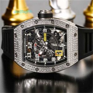 Richamills tittar på RM Tourbillon Wristwatch Sports Watch RM030 Platinum Original Diamond Diamond Men's Fashion Leisure Business Sports Machinery Watch Hand Wn-Rebj