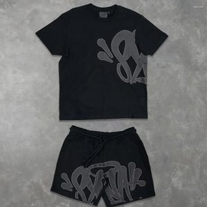 مصمم للرجال ، syna's syna world tshirts مجموعة تي شيرت مصمم مكون من قطعتين tirt قصيرة y2k tees syna graphic tshirt و Shorts hip hop s-xl