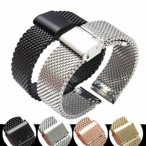 Rostfritt stål Milanese Mesh Watch Band Watchband Wrist Armband Strap 18 20 22 24mm 236w