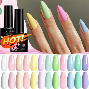 Nail Polish LILYCUTE 7ml Macaron Candy gel nail polish 184 Color Spring Summer Pink Semi Permanent for Ergonomic Nail Art gel Varnish d240530