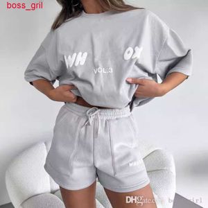 Women Tracksuits Two Pieces Designer 2024 New Spring Summmer Hoodie Fashionable And Sporty Short Sleeved Pullover Shorts Set 23 Colours