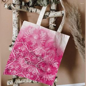 Storage Bags Bohemian Tropical Plant Pattern Print Female Cosmetic Bag Organizer For Small Things Summer Creative Design Tote Folded