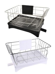 1st multifunktionellt rostfritt stål skålstackplattor skål kopp torkning rack arrangör kök arrangör lagring rack t20046303032