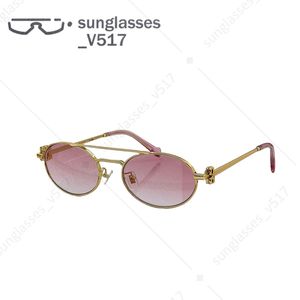 luxury metal glasses ladies sunglasses womens sunglasses oval narrow frame is edgy and stylish design Fashion trend quality sunglasses Occhiali da sole da donna