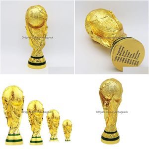 Other Festive & Party Supplies Golden Resin European Football Trophy Soccer Trophies Mascot Fan Gift Office Decoration Drop Delivery H Dhuir