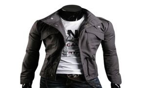 Design Spring Men Jacket Stand Collar Personality Basic Jackets Mens Casual Slim Type Coat Hombre Invierno Pockets outwears Clothi6828252