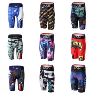 swimwear men swim shorts wholesale Designer Logo Men Boxers Flat Underpants Shark Series Printed Sports Breathable Ice Silk Quick Drying Tight Underwear kid young