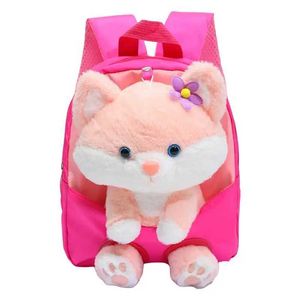 Pluszowe plecaki pluszowe kotki plecak kreskówkowy mody mini damskie plecak mini słodkie dziecko plecak odłączony plecak zwierząt s245305