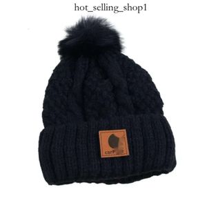 carhartte beanie hatt designer original kvalitet höst och vinter ny ull boll stickning hatt plysch förtjockad stekt deg vänd hatt mäns och kvinnors fasta färg c8d