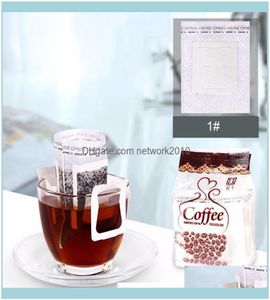 Drinkware Kitchen Dining Bar Garden50Pcs Lot Drip Filter Bag Portable Hanging Ear Style Filters Paper Home Office Travel Brew Coff6401115
