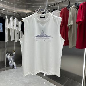 24SS PARIS MOUNTING LETTER SHIRT High Street Top Top Tee Sleeveless Primavera Summer Skateboard Gnet Maglietta grafica 0530 0530