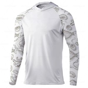 Fishing Shirts Performance Tops Wear Fishing Clothing Long Sleeve Jersey UV Protection Mens hoodie 240521