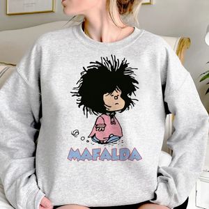 Mafalda Hoodie Vintage ästhetische koreanische Art Harajuku Sweatshirt Winterpullover 240518
