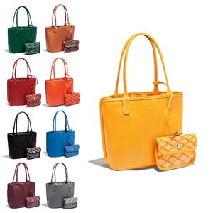 أعلى الأزياء مصمم حقائب اليد السيدات Deluxe Tote Leather Resperible Small Tote Bag Bag Bag Bag الأزياء متعددة الوظائف مع محفظة 2 PCS