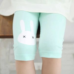 Legginsy Rajstopy szorty dziecięce bawełna GGGS Summer Rabbit stopy dziewczyno kolana i spodnie dziecięce spodnie swobodne spodnie 2-10 lat wx5.29