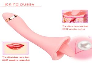 Licking vibrator oral tongue clitoris pussy toys for women sucking nipple breast sucker stimulator vibrating Erotic sex shop Y20062180894