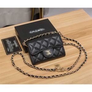 Store 90% Off Wholesale Bag Chain Lingge Genuine Crossbody Leather Caviar Card Fragrant Womens Mini Zero Small gifts High-quality Cowhide coins purses wallets change