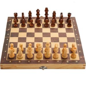 Games Chess Games Wooden Checker Board Solid Wood Pieces Folding High End Puzzle Game 230419 Drop Delivery Sports Outdoors Leisure Table