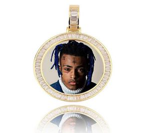 14K Gold Custom Made Memory Picture Po Pendant Iced With 18quot 20quot 24quot Rope Chain Halsband Zircon Bling Mens Hip H9189167