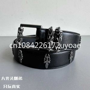 Other Fashion Accessories 925 silver classic leather totem strap needle buckle carving roller hollow punk light luxury strap and Trojan horse strap J240530