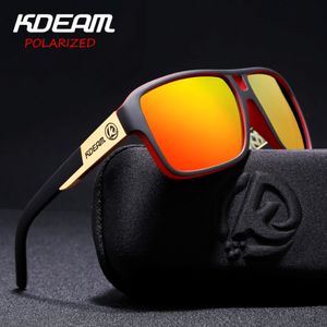 Kdeam Polaroid Goggles Мужчины спортивные очки с жесткими квадратными солнцезащитными очками.