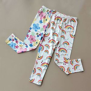 Girls Leggings Kids Casual Floral Pencil Pants Cute Toddler Skinny Trousers Teenage Child clothing L2405