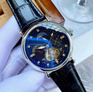 Wysokiej jakości automatyczny zegarek męski Ruch mechaniczny skórzany moda swobodne zegarki Montre de Luxe4353507