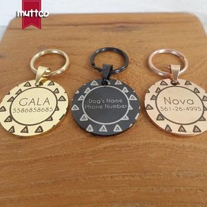 Dog Apparel Retailing Style Personalized Design Stainless Steel Tag Round Can Crave Name For Pet 3 Colours