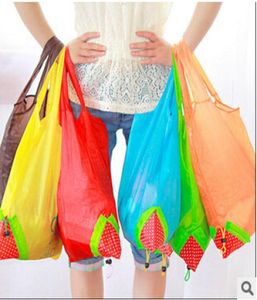 2017 Nylon Cute Strawberry Shopping Torba wielokrotnego użytku ekologiczne zakupy przenośne składane torby torebki Go Green DHL 2450496