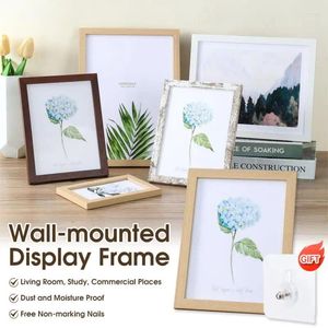 Frames Multi Size Wall-mounted Display Frame Wooden Po High Quality Home Decorative Picture DIY Easy To Hang