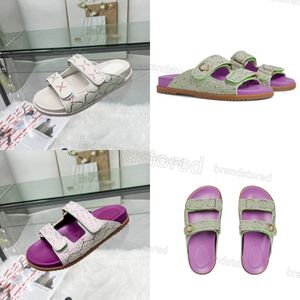 24SS Designer Sandal Interlocking G Slides Women Sandal Rhinestone Lido Sandal Flatform Sandaler Double Buckle Candy Color Män toffel Summer Sandal Flip Flop 35-46