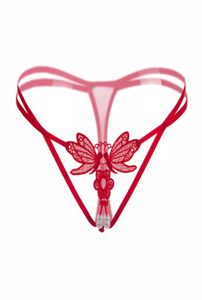 Öppen Crotch Micro Mini Thong Tanga G String Sexig underkläder Transparent Lace Brodery T Back Underwear Crotchless Panties Women4099149
