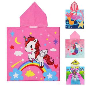 Poncho Kids Unicorn Baby Dinosaur Bathrobe Childreed Children Microfiber Animal Boys Girl Robe Costa