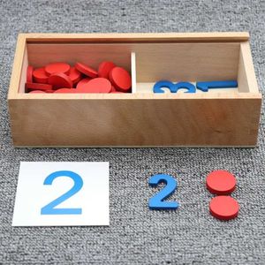 Liczenie matematyki Inteligence Toys Kids Wooden Montessori Karty poznawcze Numer Game Education