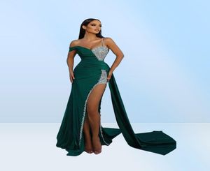 2023 Ny Sexig Off Shoulder Satin Mermaid Long Prom Dresses Sequins Backless Side Slit Evening Gowns Formal Party Dress BC14520 GB12601074