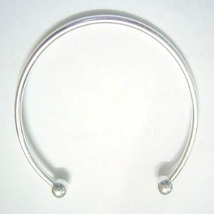 10pcs lot Silver Plated Bangle Bracelets For DIY Craft Murano Jewelry Gift 7 6inch C15 263Y