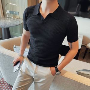 2024 Summer New Men's Casual Fashion Fasual футболка с низким рукавом с короткими рукавами.