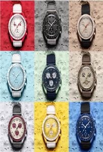 ムーンバイオセラミックプラネットムーンメンズウォッチフル機能Quarz Chronograph Designer Watch Mission to Mercury 42mm Luxury Watch Limited Edition WlistWatches3086859