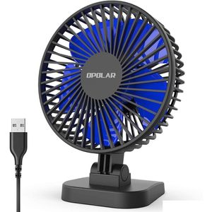 Andra hemträdgårdar mini USB Desk fan Bättre kylning Perfekt starkt Airflow Whisper Tyst bärbar för Desktop Office Table 3 Hastigheter 4 DHPAE