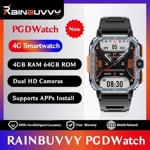 Armbandsur Rainbuvy PGD Sturdy Eurasian 4G LTE Intelligent 1,99-tums HD-skärm 2GB RAM 16G/64G ROM SIM-kort WiFi Android Smart Camera Q240529