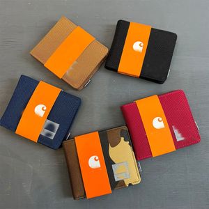 Carht Designer Card Porta del portafoglio per uomo Stampato mimetico Lusso a due pieghe con portafogli corti Clip moneta per le borse in contanti piccoli borse in contanti