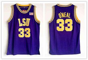 Shaq LSU Jersey Jersey Jersey Retro College Jersey 32 Желто -пурпурная мужская вышивка баскетбольной баскетбольной баскетбольной баскетбол 4560607