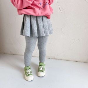 Nya kjolbyxor 1-8 år Cake Baby Girl Winter Autumn Warm Legging Children's Girls Kirt Pant L2405