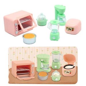 Doll House Accessories 1set 1 12 Dollhouse Miniature Rice Cooker Mikrovågsugn Juicer Egg Steamer Kitchen Supplies Model Decor Toy Accessor WX5.29