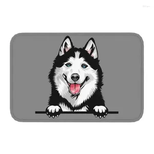 Dywany Siberian Husky drzwi wejściowe wejście do drzwi Wejście Maty Hal Alaskan Malamute pies łazienka robienie robienia sypialnia l dywan dywan podnóżka