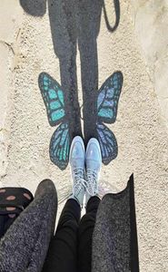 Boots Butterfly Wings Women Shoes Shine Silver Leather Flat Sneakers Lace Up Ladies Ankle High top Leisure Platform 2022 2209012554259