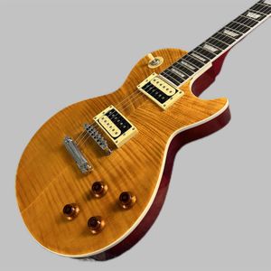 Cut electric guitar - Flame Maple, mahogany support, Rosewood Frets 22 Frets free boat 2588