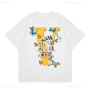 アンチソーシャルシャツデザイナーの男性Tshirt2024夏のニューモデルラグジュアリーグッズラグジュアリークラシックシャツstyleShiphop tside潮brandパターンメンズ高品質のTシャツ65