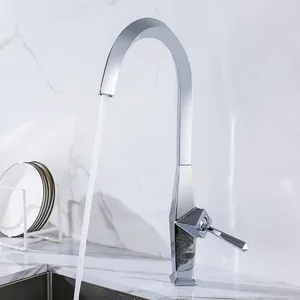 Tüm bakır musluk satan mutfak muslukları döndürebilir ve soğuk su evi sebze havzası bulaşık bilimi havuz lavabosu